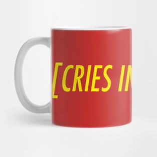 Cries in Spanish Meme Mug